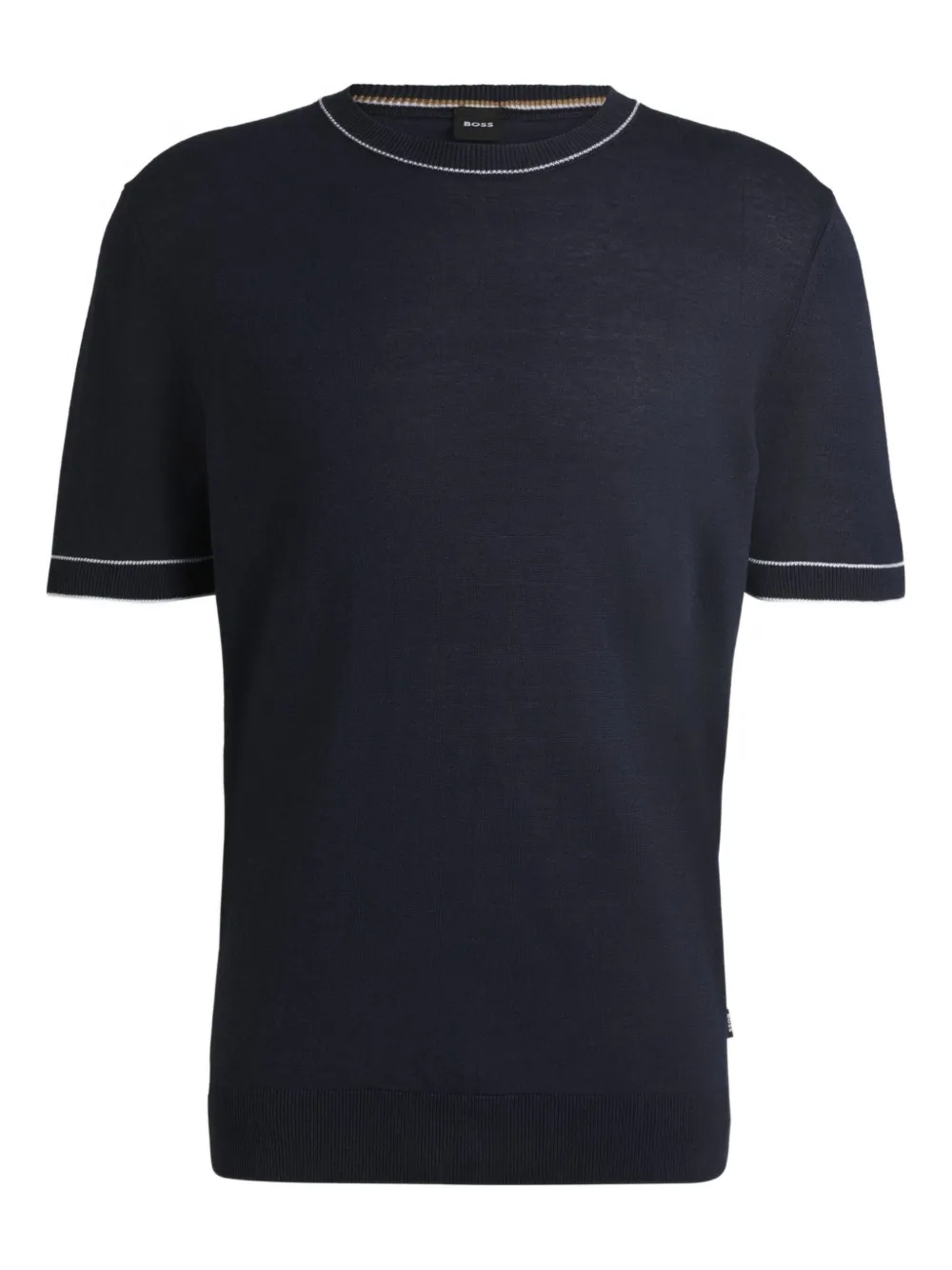 BOSS knitted short-sleeve T-shir | Blue | Image 1