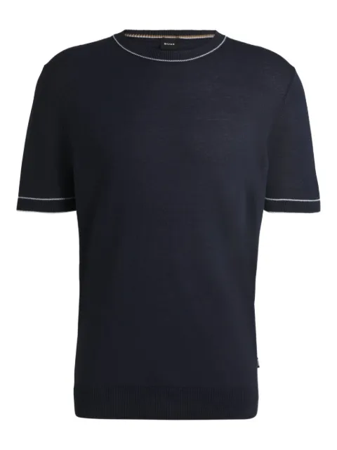 BOSS knitted short-sleeve T-shir