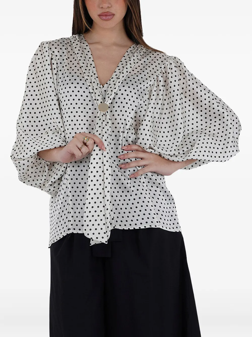 SIMONA CORSELLINI Tanktop met stippen Wit
