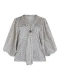 SIMONA CORSELLINI polka-dot top - White