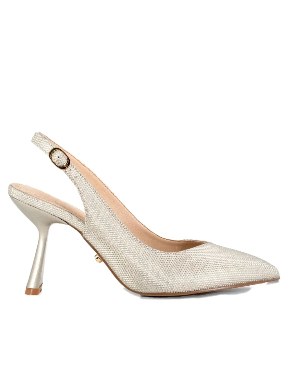 TWENTY FOURHAITCH 90mm Delfino slingback pumps | Gold | Image 1