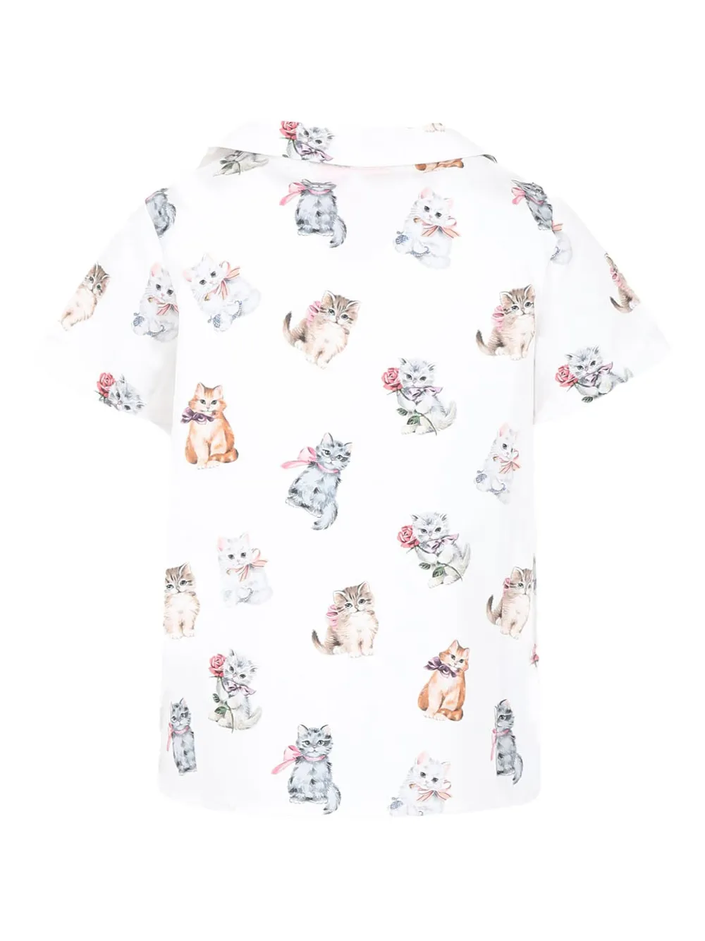 Vivetta Kids kitten-print polo-collar shirt | Shirts | Image 2