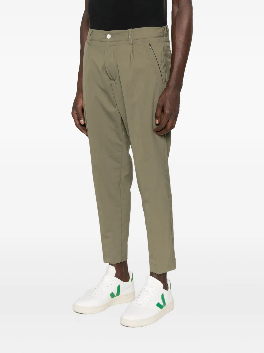 YES LONDON Plooibroek met ritszak Groen