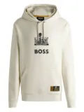 BOSS graphic-print hoodie - Neutrals