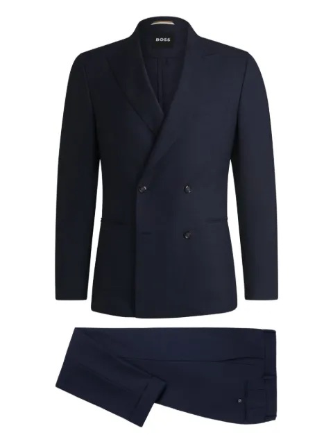 BOSS peak-lapel double-breasted suit