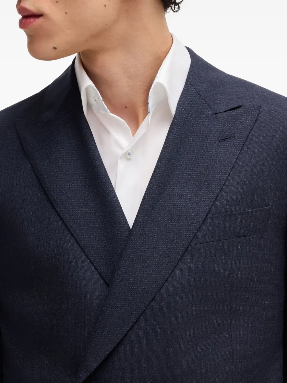BOSS Pak met dubbele rij knopen en puntige revers Blauw