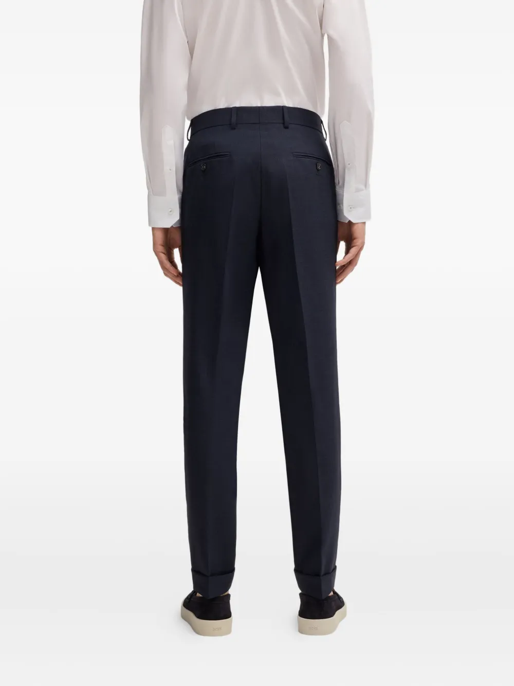 BOSS Pak met dubbele rij knopen en puntige revers Blauw