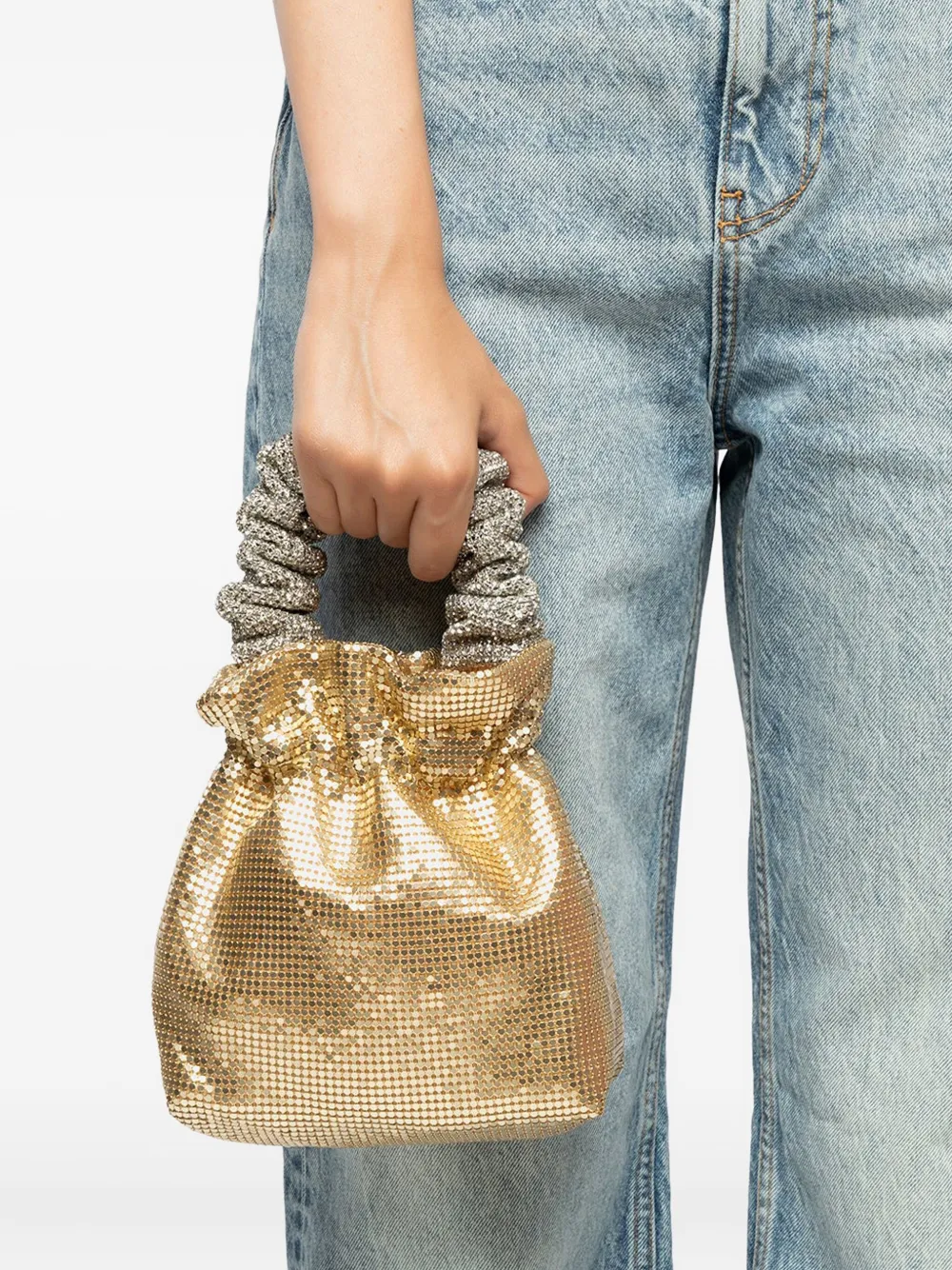 TWENTY FOURHAITCH chain-handle mesh bag | Image 2