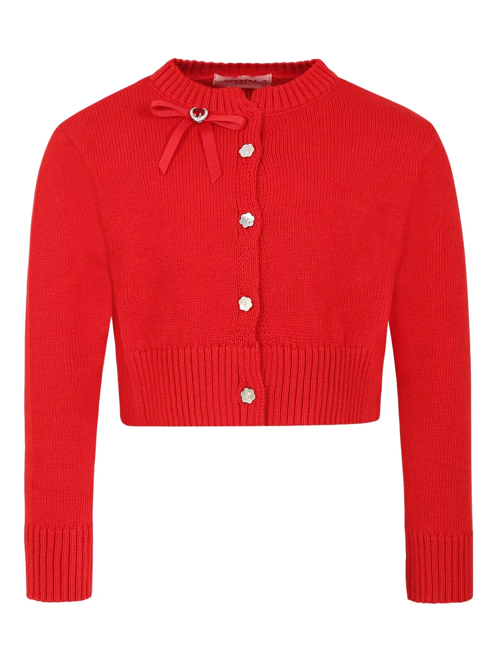 Vivetta Kids bow-detail cardigan | Red | Image 1