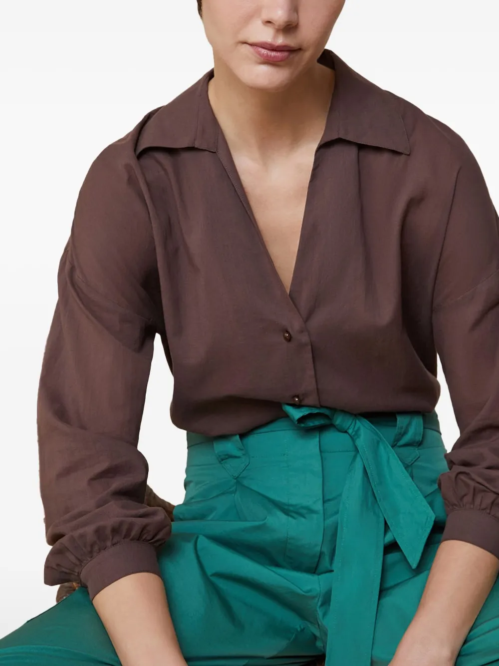 Pennyblack Gabriel balloon-sleeve collared shirt | Shirts | Image 2