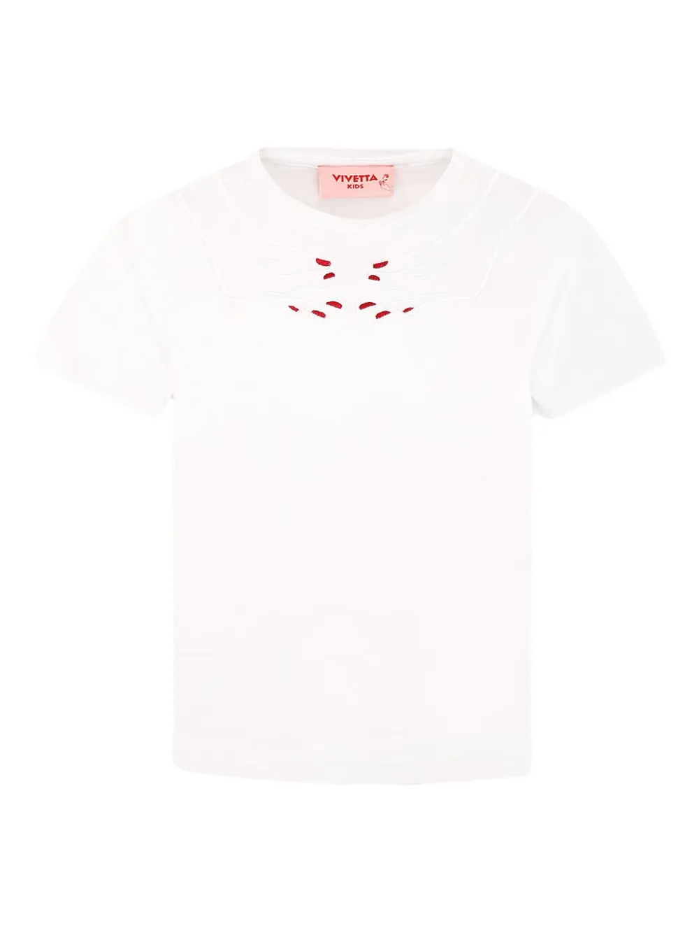 Vivetta Kids embroidered-detail t-shirt | White | Image 1