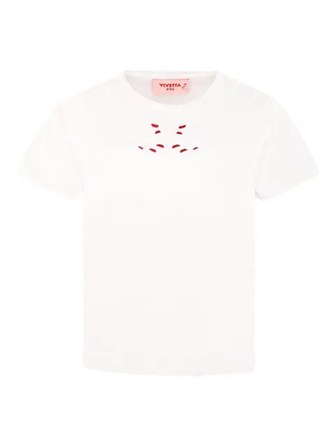Vivetta Kids embroidered-detail t-shirt