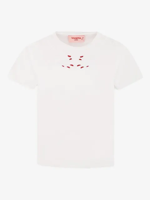 Vivetta Kids embroidered-detail t-shirt