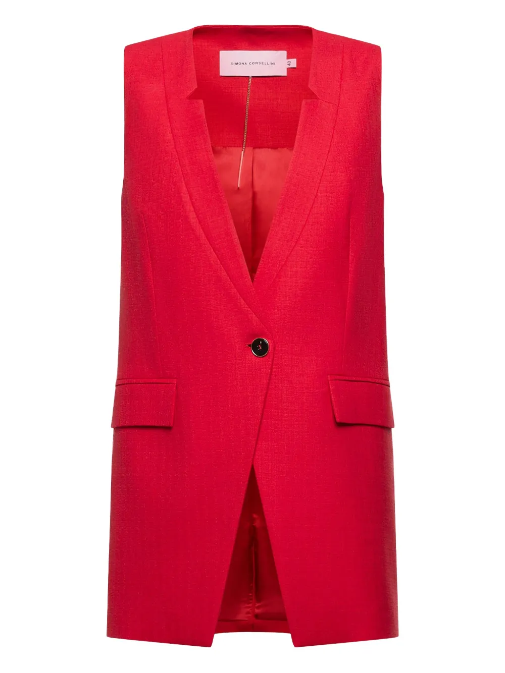 Simona Corsellini Single-button Vest In Red
