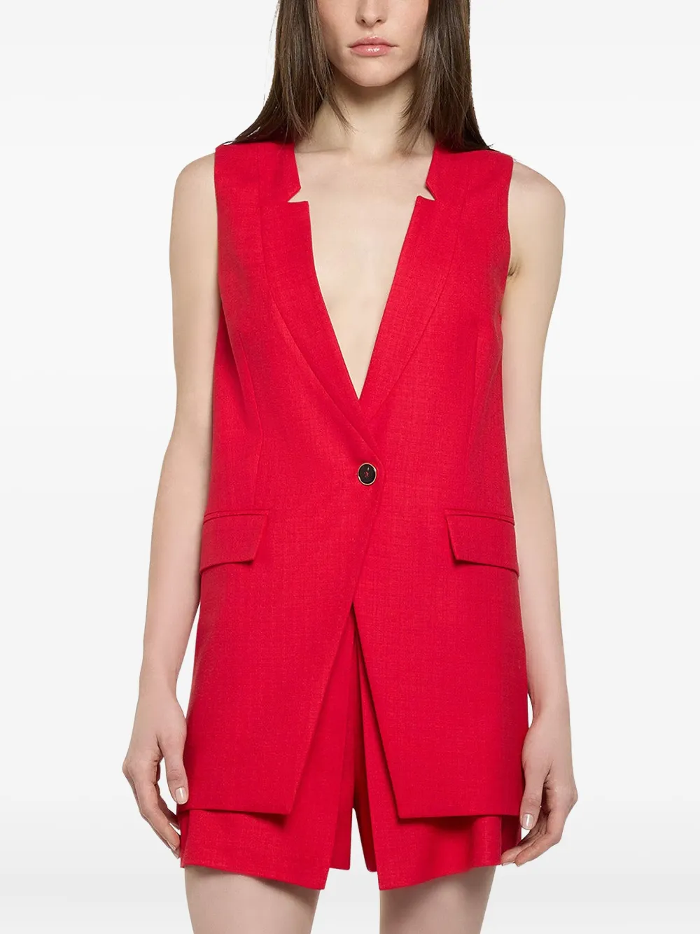 Simona Corsellini Single-button Vest In Red
