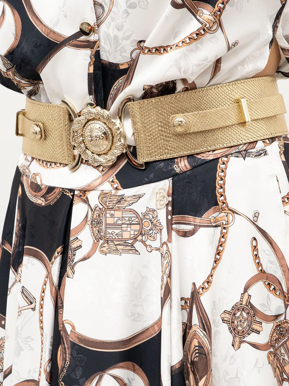 Babylone Paris embossed buckle belt | Neutrals | Image 1