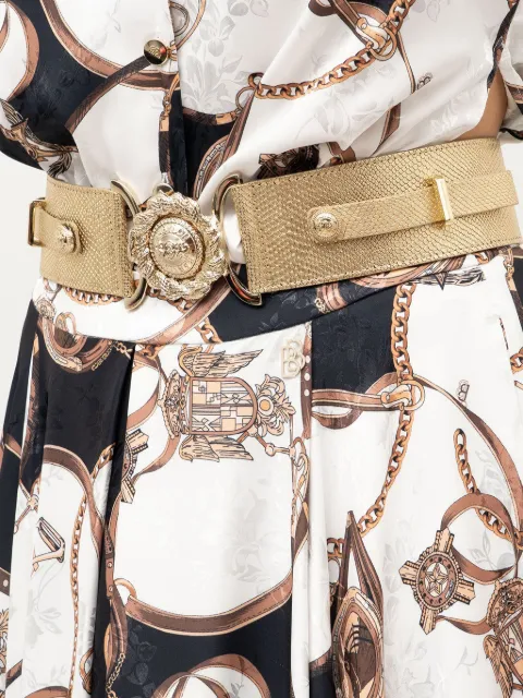 Babylone Paris embossed buckle belt