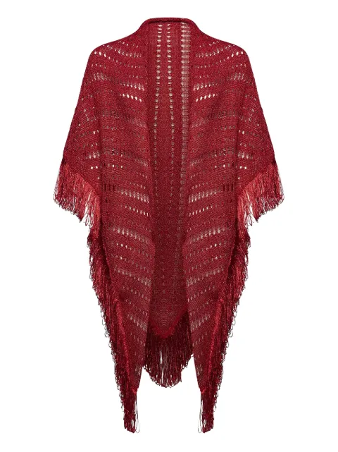 SIMONA CORSELLINI fringed knit shawl