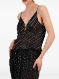 SIMONA CORSELLINI polka-dot button-detail top - Black