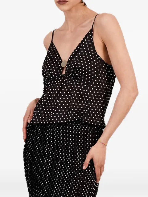 SIMONA CORSELLINI polka-dot button-detail top