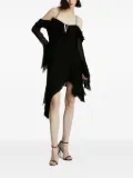 Celeste ruffled-details mini dress - Black