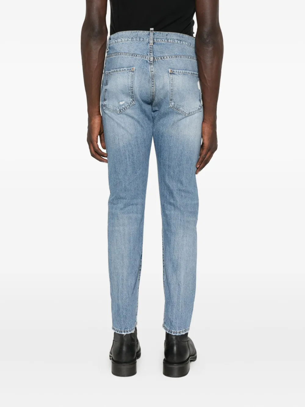 YES LONDON Gerafelde katoenen jeans Blauw