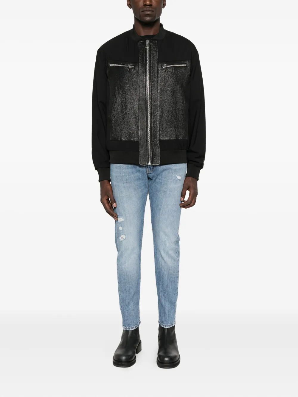 YES LONDON Gerafelde katoenen jeans - Blauw