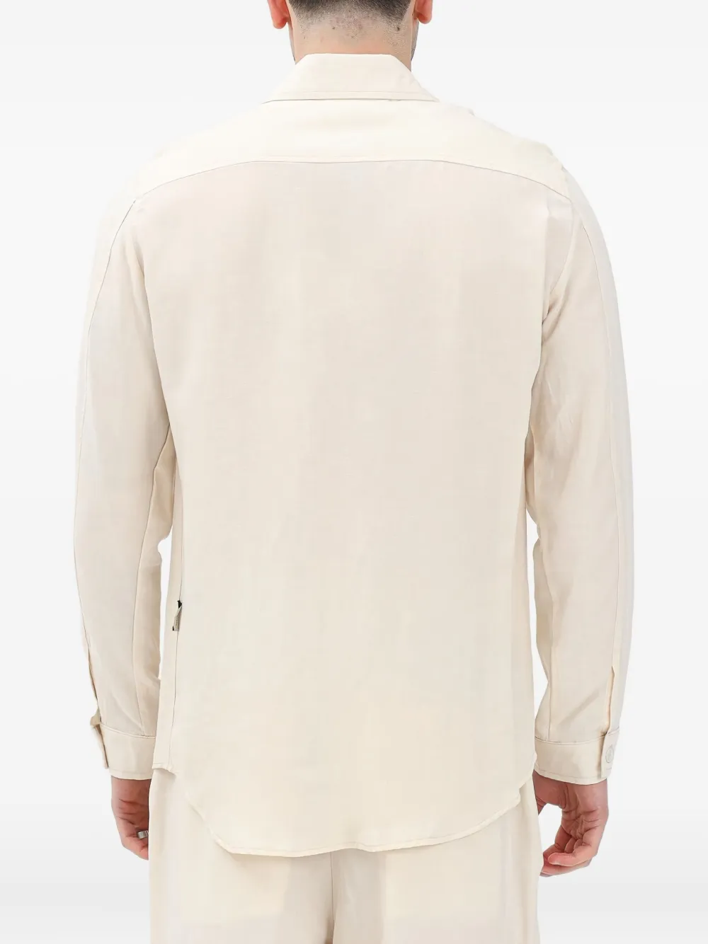 YES LONDON Overhemd met dubbele zak Beige
