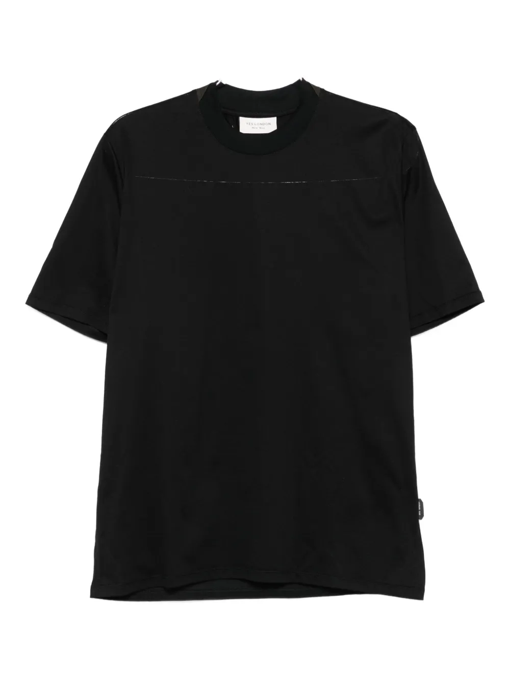YES LONDON panelled crew-neck T-shirt - Nero