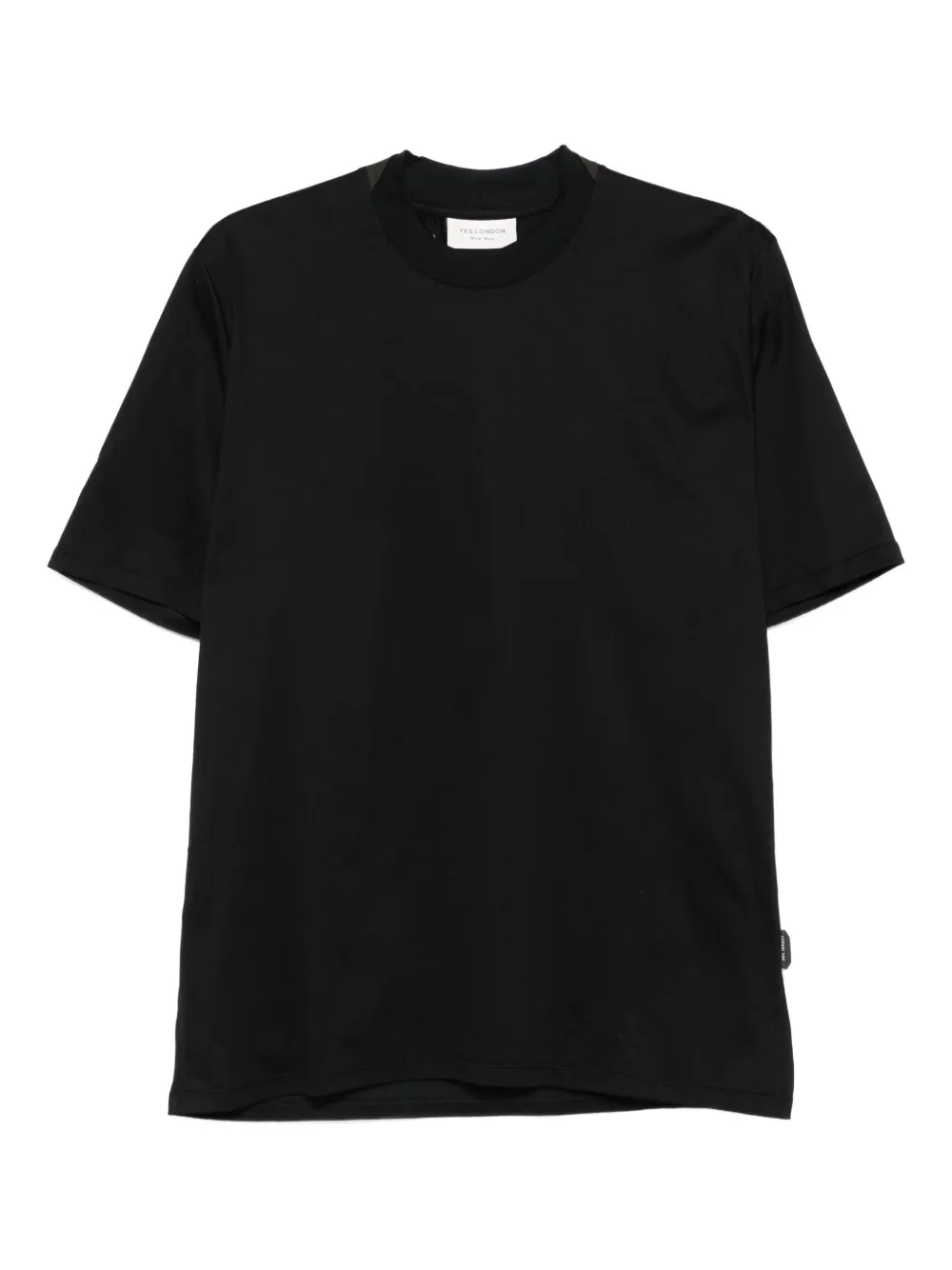 YES LONDON panelled crew-neck T-shirt | Black | Image 1