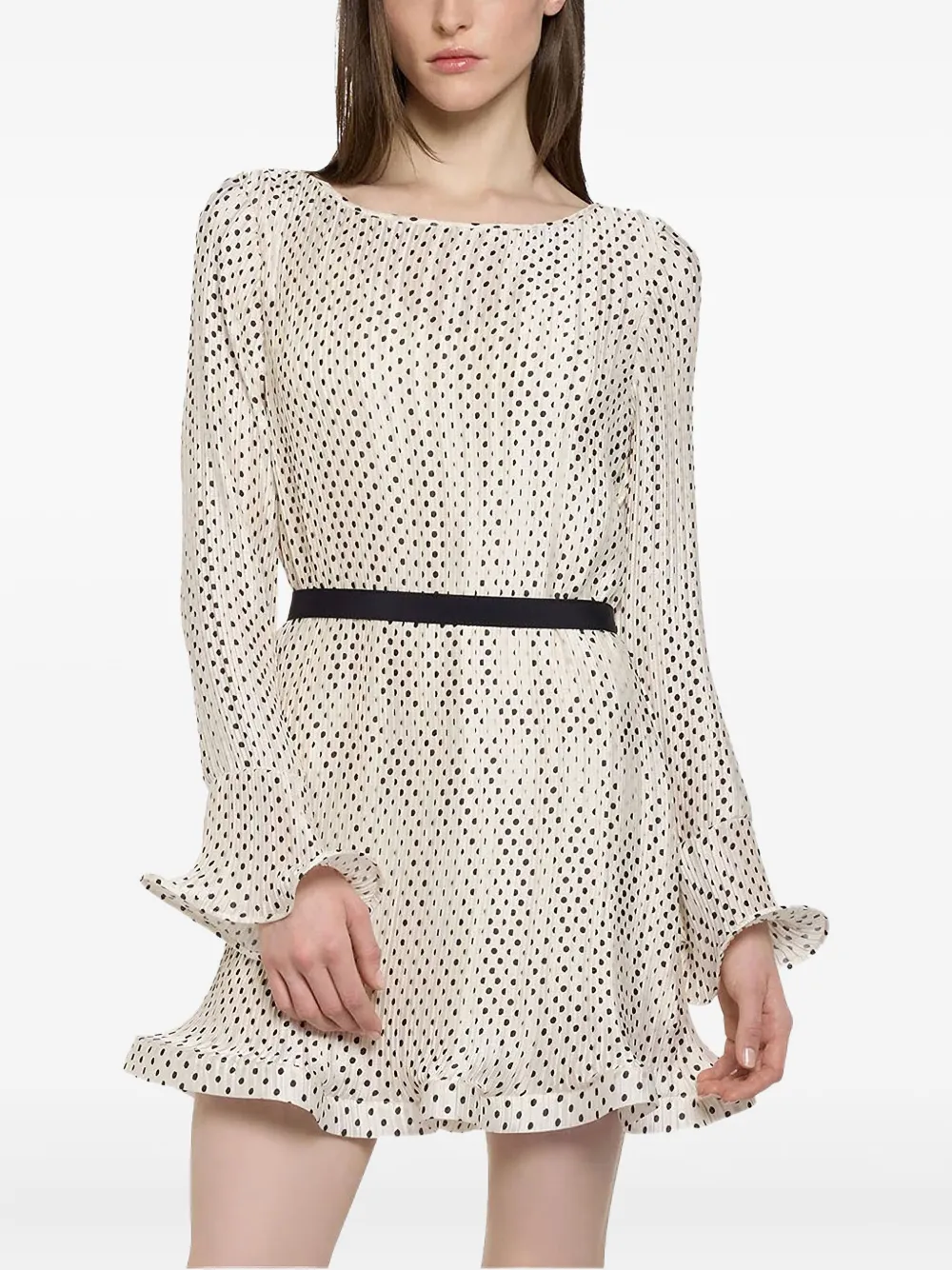 SIMONA CORSELLINI Mini-jurk met stippen Beige