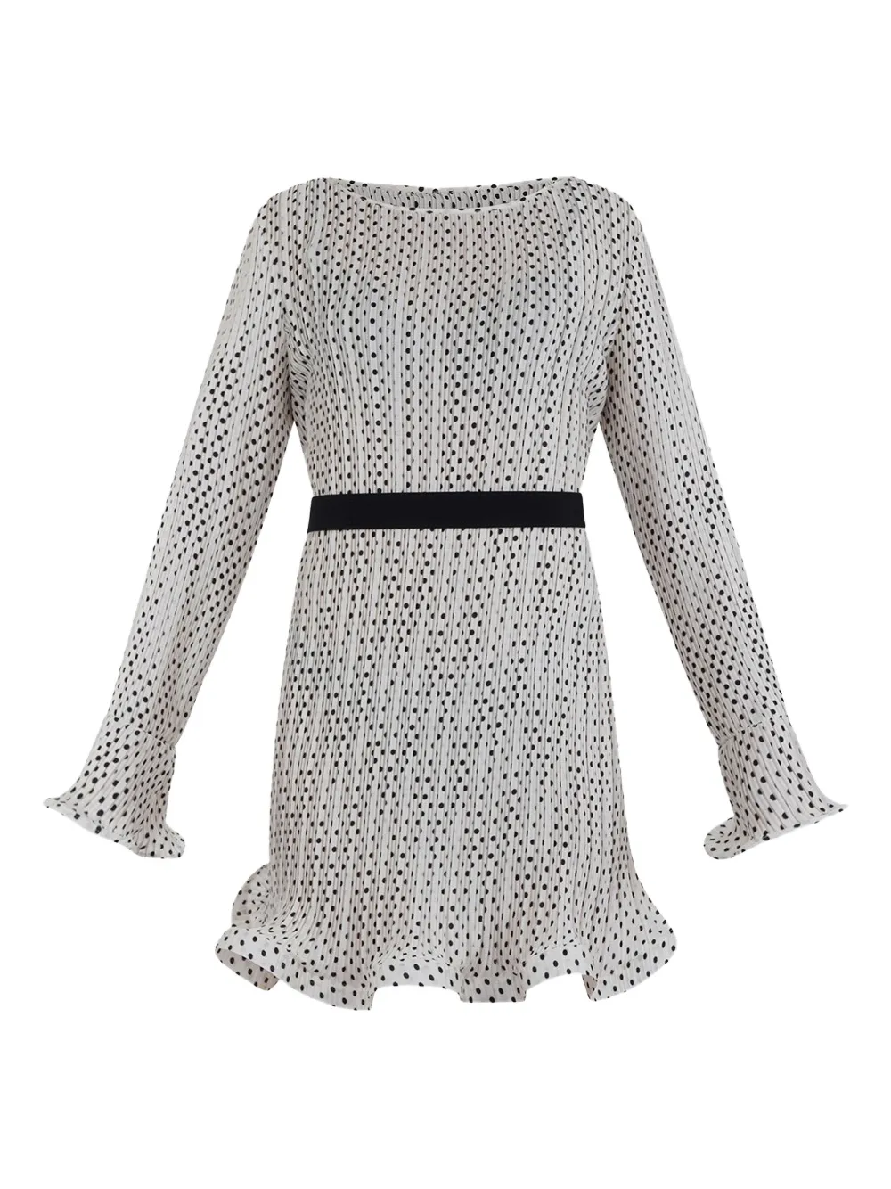 SIMONA CORSELLINI Mini-jurk met stippen Beige