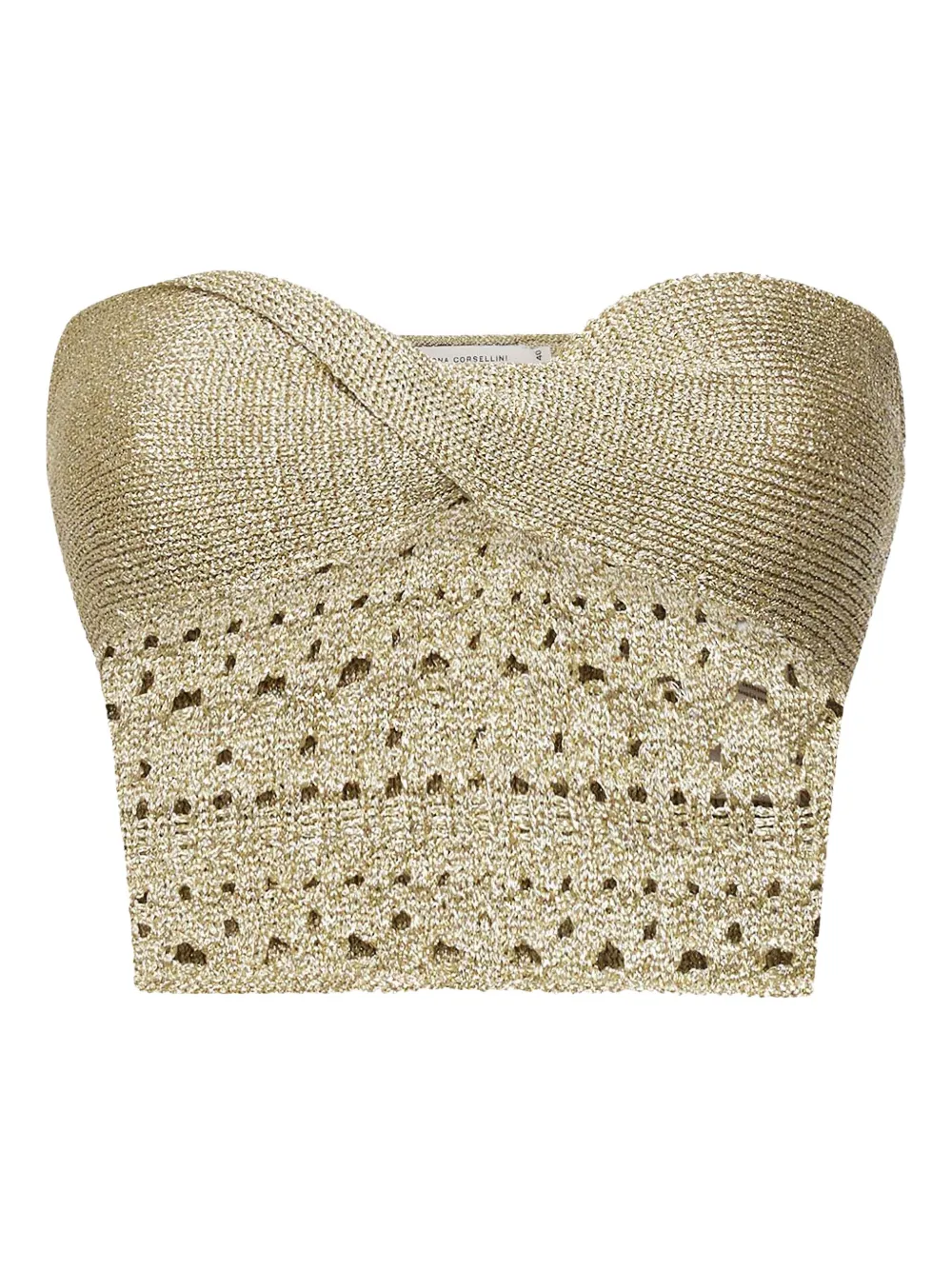 SIMONA CORSELLINI metallic crochet top | Yellow | Image 1