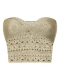 SIMONA CORSELLINI metallic crochet top - Yellow