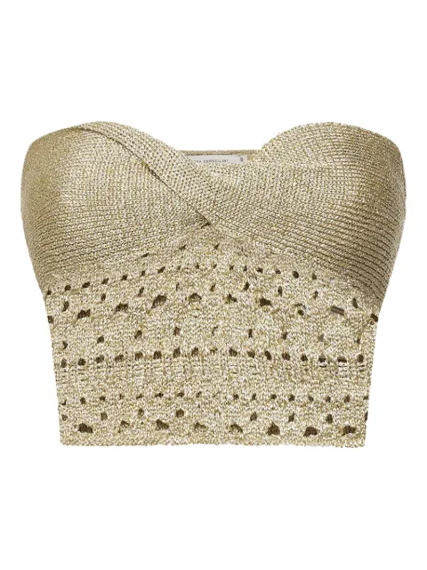 SIMONA CORSELLINI metallic crochet top