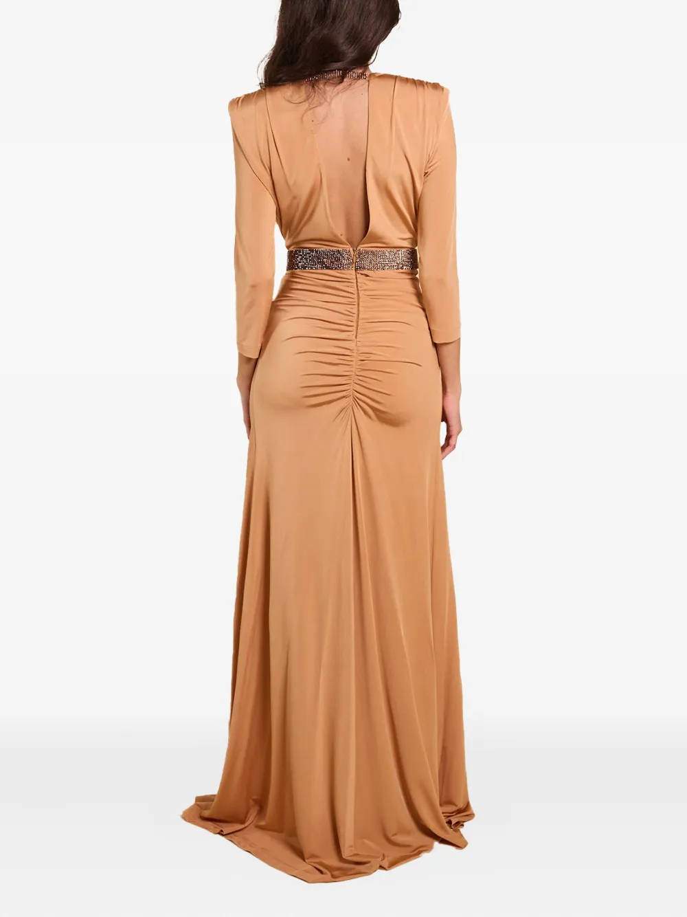 Babylone Paris beaded-embellished maxi dress Bruin