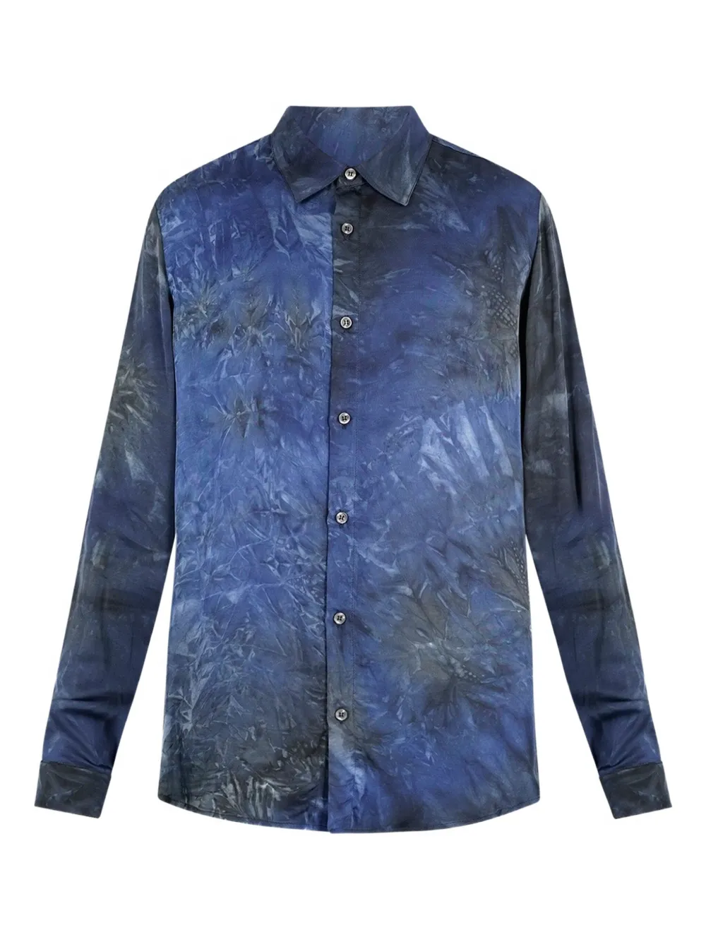 YES LONDON tie-dye long-sleeve shirt | Blue | Image 1