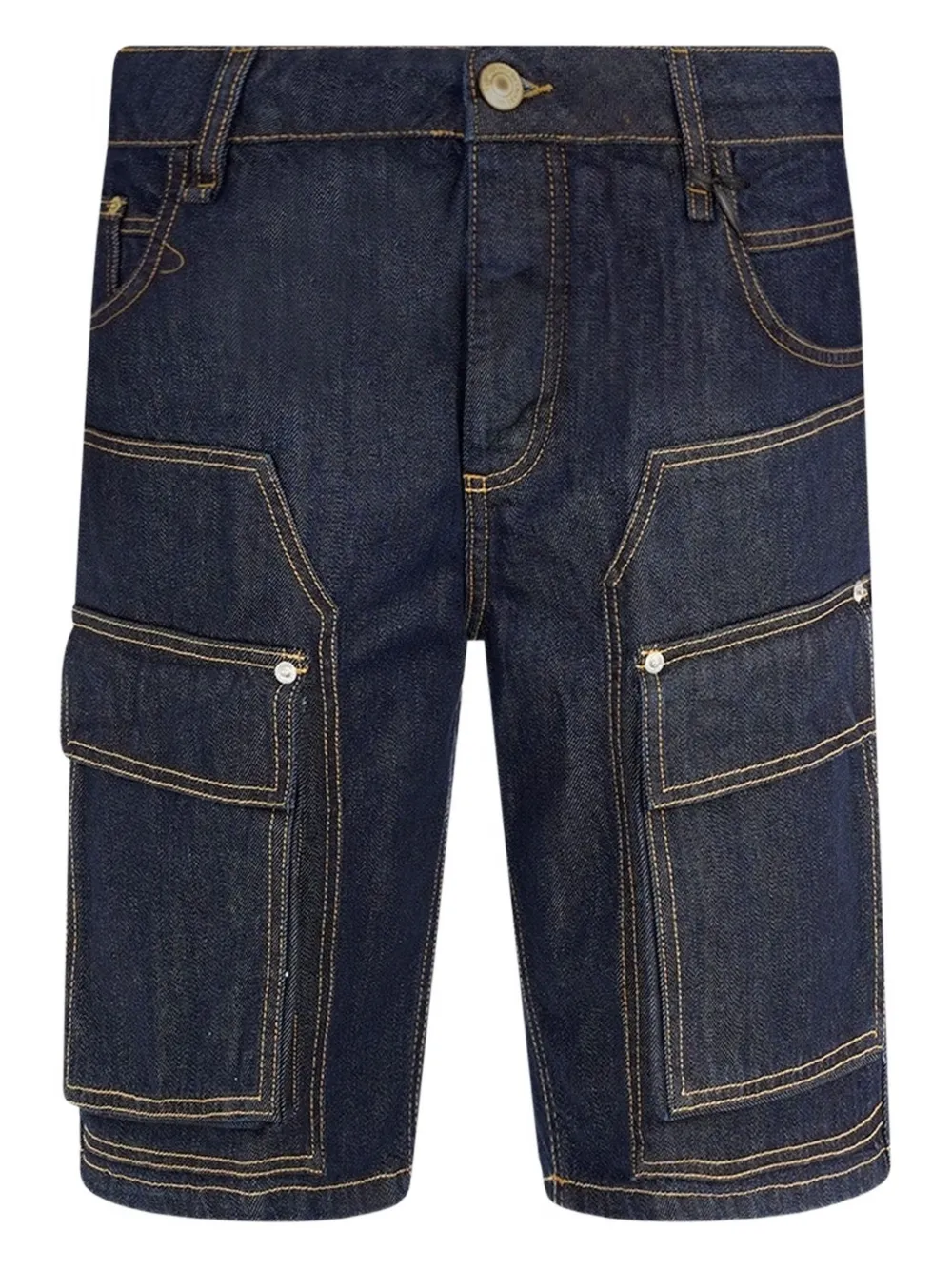 YES LONDON cargo-pocket denim shorts - ブルー YES LONDON cargo-pocket denim shorts - ブルー