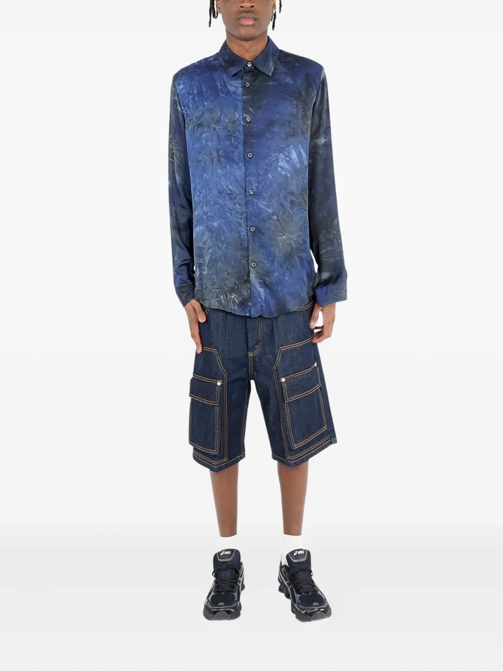 YES LONDON cargo-pocket denim shorts - Blauw