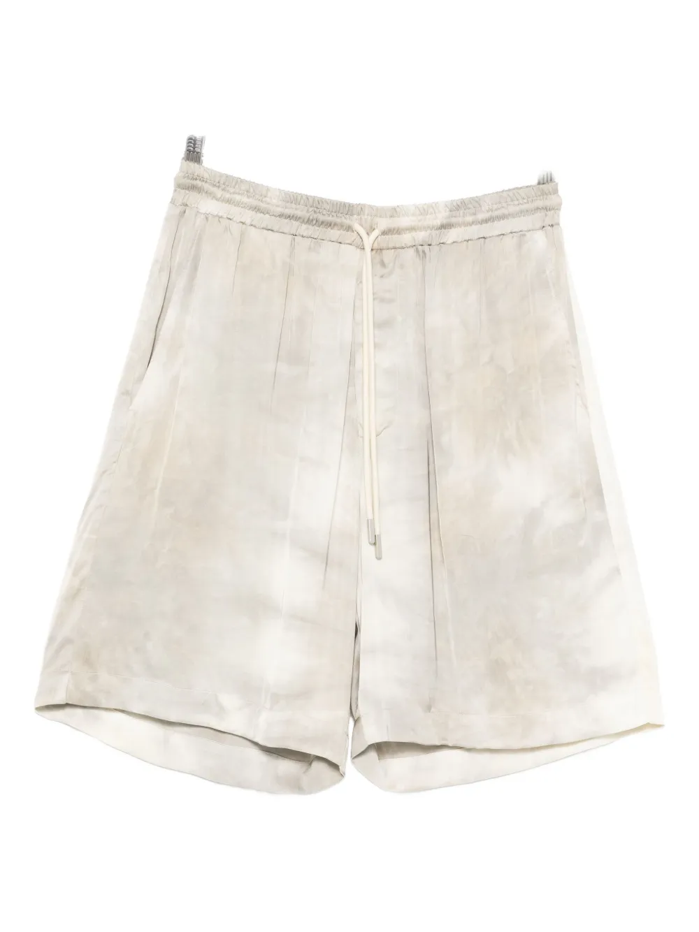 Yes London Tie-dye Drawstring Shorts In Neutral