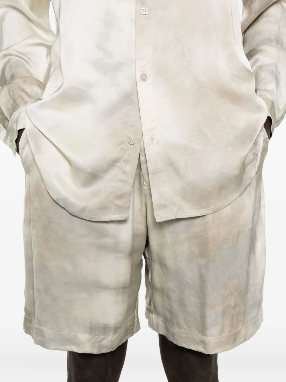 YES LONDON Shorts met trekkoord Beige