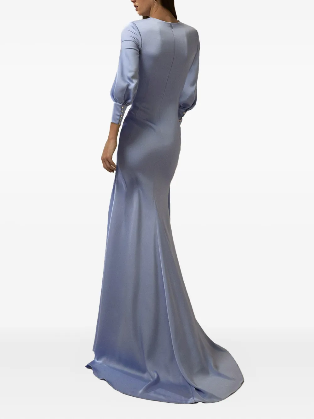 Nicole Miller v-neck longsleeves maxi dress | Evening Dresses | Image 2