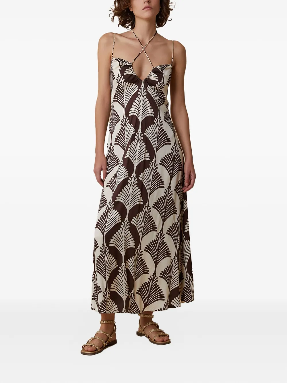 Pennyblack leaf-print maxi dress | Neutrals | Image 1