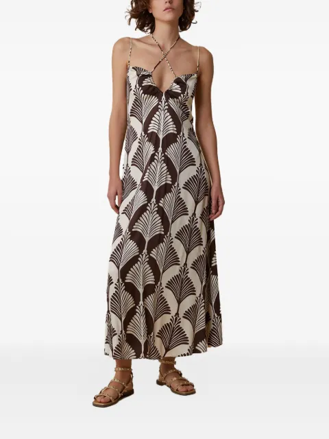Pennyblack leaf-print maxi dress