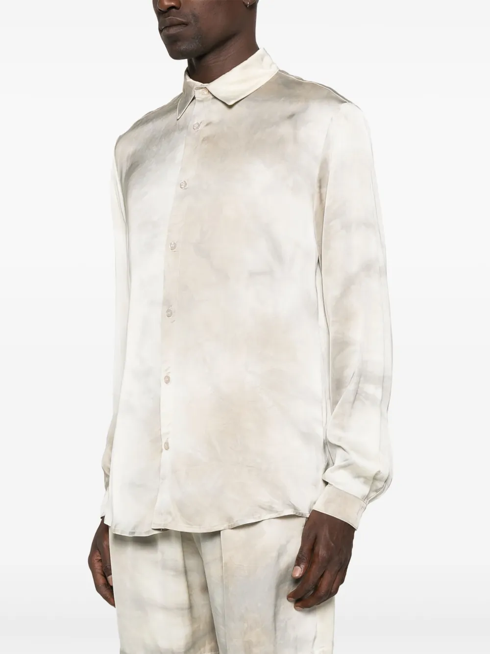  Yes London Tie-dye Shirt - Neutrals 