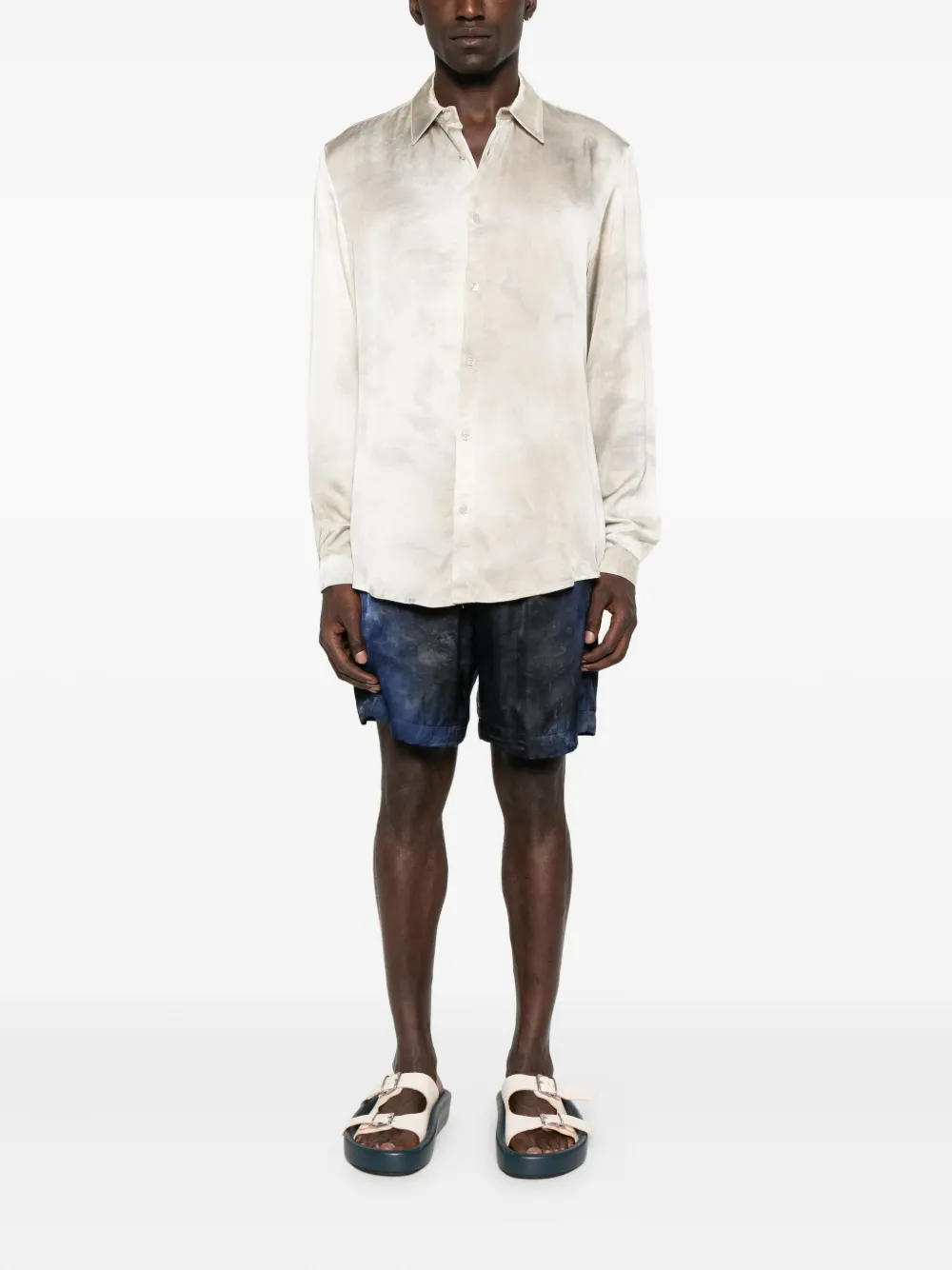 YES LONDON Shorts met trekkoord - Blauw