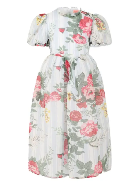 Vivetta Kids puffed-sleeve floral-print dress