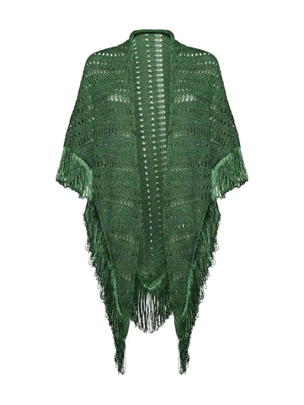 SIMONA CORSELLINI extra large fringed knit scarf | Green | Image 1