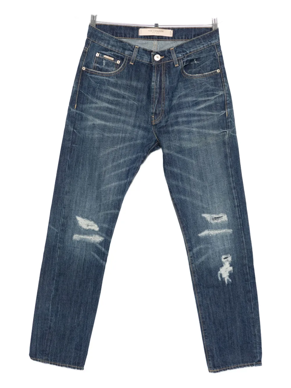 YES LONDON Jeans con effetto vissuto - Blu