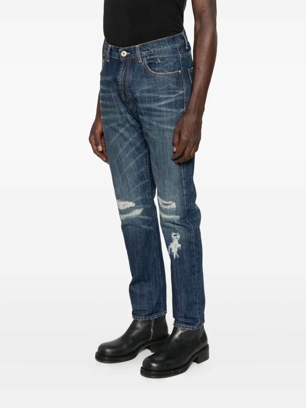 YES LONDON Jeans met gerafeld detail Blauw